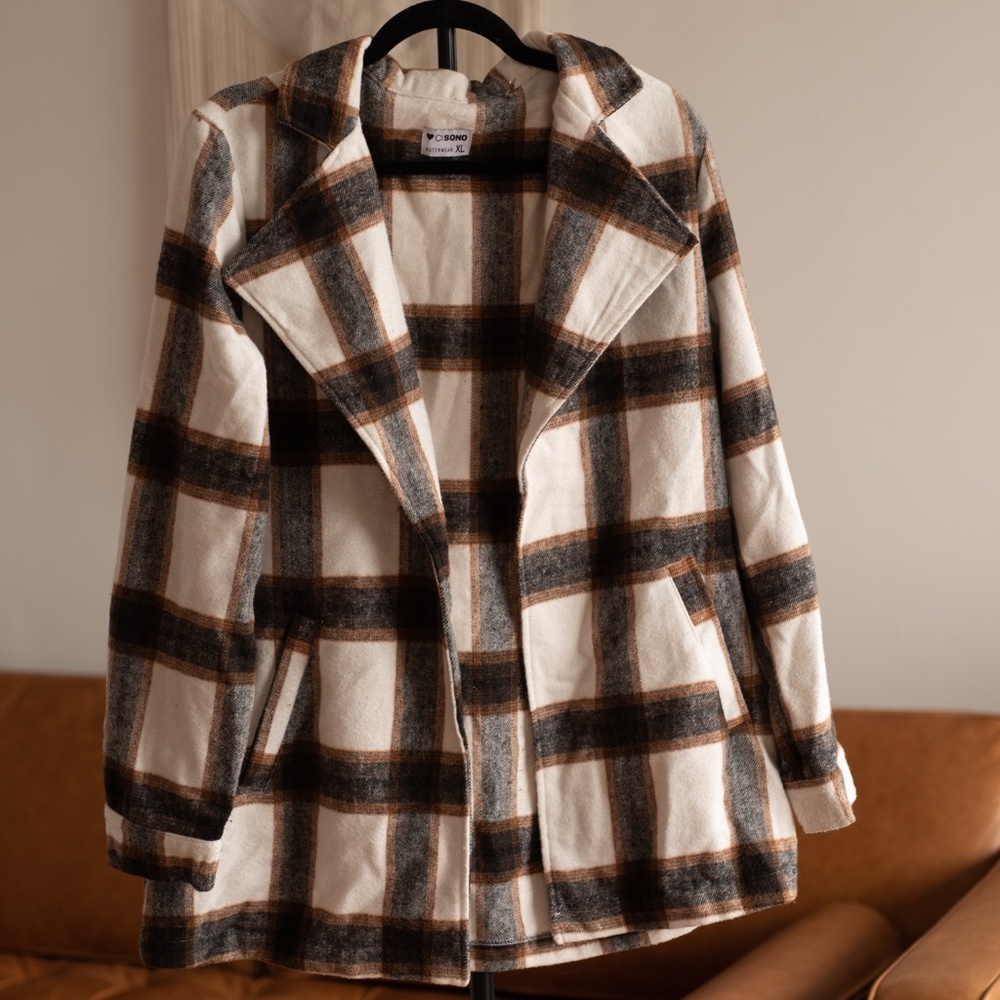 Brown Plaid Shacket